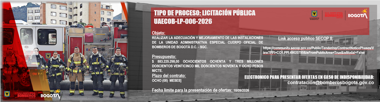 TIPO DE PROCESO: LICITACIÓN PÚBLICA  UAECOB-LP-006-2026