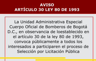 Aviso - Articulo 30 Ley 80 de 1993