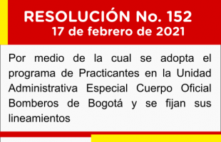 Resolución No. 152 DE 2021
