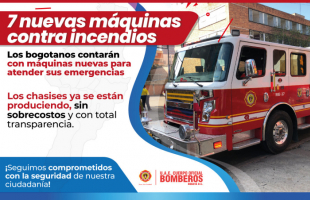 Bogotá sí contará con 7 nuevas máquinas de bomberos