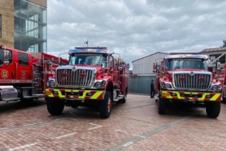 Bomberos Bogotá presenta sus cuatro nuevas máquinas