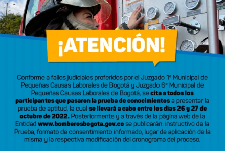 Citación prueba aptitud