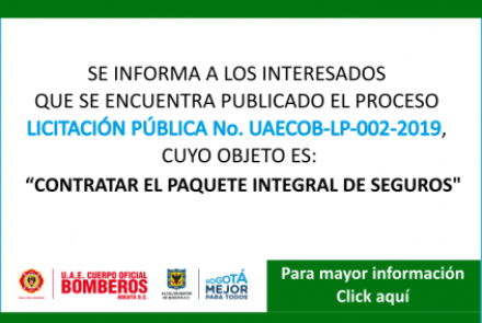 LICITACIÓN PÚBLICA No. UAECOB-LP-002-2019