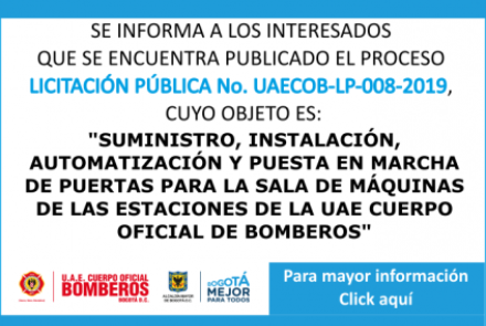 LICITACIÓN PÚBLICA No. UAECOB-LP-008-2019