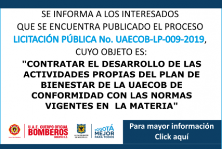 LICITACIÓN PÚBLICA No. UAECOB-LP-006-2019