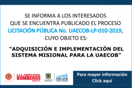 LICITACIÓN PÚBLICA No. UAECOB-LP-010-2019