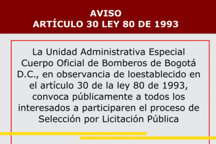 Aviso - Articulo 30 Ley 80 de 1993