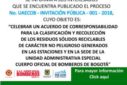 PROCESO UAECOB - INVITACIÓN PÚBLICA No. 001-2018