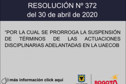RESOLUCIÓN Nº 372 DEL 30 DE ABRIL DE 2020
