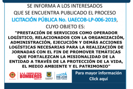 LICITACIÓN PÚBLICA No. UAECOB-LP-006-2019