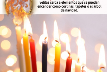 Velas de colores encendidas