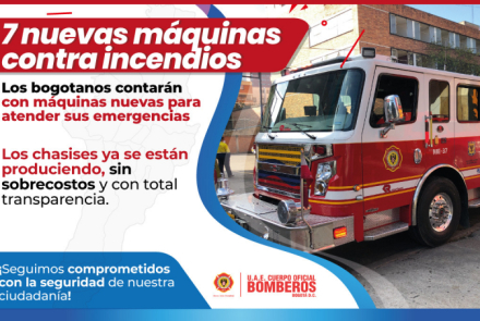 Bogotá sí contará con 7 nuevas máquinas de bomberos